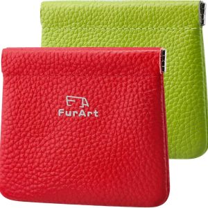 2 PACK Genuine Leather Squeeze Coin Purses Pouches for Women&Men at Amazon Women's Clothing store