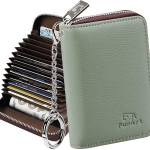FurArt Zipper Wallet Women. RFID Blocking Credit Card Wallet. Business Card Holder. Compact Size KeyChain Wallet : Clothing. Shoes & Jewelry