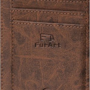 FurArt Slim Minimalist Wallet. Front Pocket Wallets. RFID Blocking. Credit Card Holder for Men-Coffee : Clothing. Shoes & Jewelry