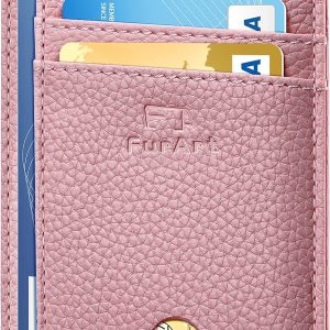 FurArt Slim Minimalist Wallet. Front Pocket Wallets. RFID Blocking. Credit Card Holder for Men-Pink : Clothing. Shoes & Jewelry