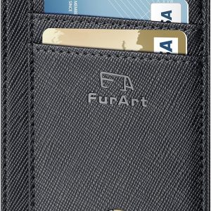 FurArt Slim Minimalist Wallet. Front Pocket Wallets. RFID Blocking. Credit Card Holder for Men-Black : Clothing. Shoes & Jewelry