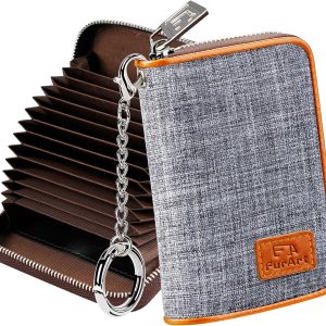 FurArt Zipper Wallet Women. RFID Blocking Credit Card Wallet. Business Card Holder. Compact Size KeyChain Wallet : Clothing. Shoes & Jewelry